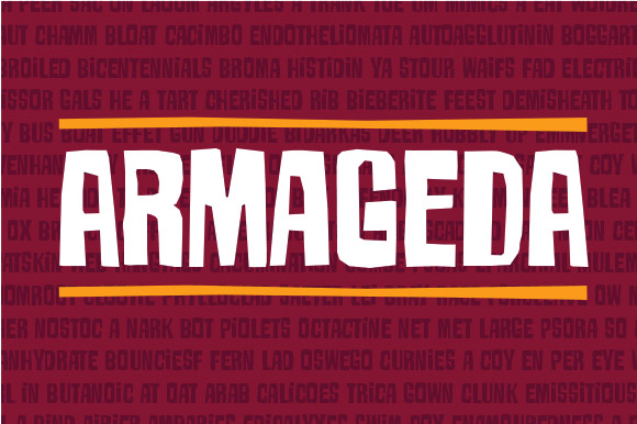Armageda: A Display Font for Creative Crafters and Product Makers